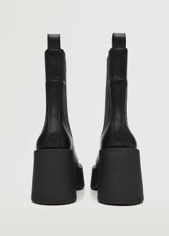 Heel Leather Ankle Boot Black -Mango Shoes Sales unnamed file 1008