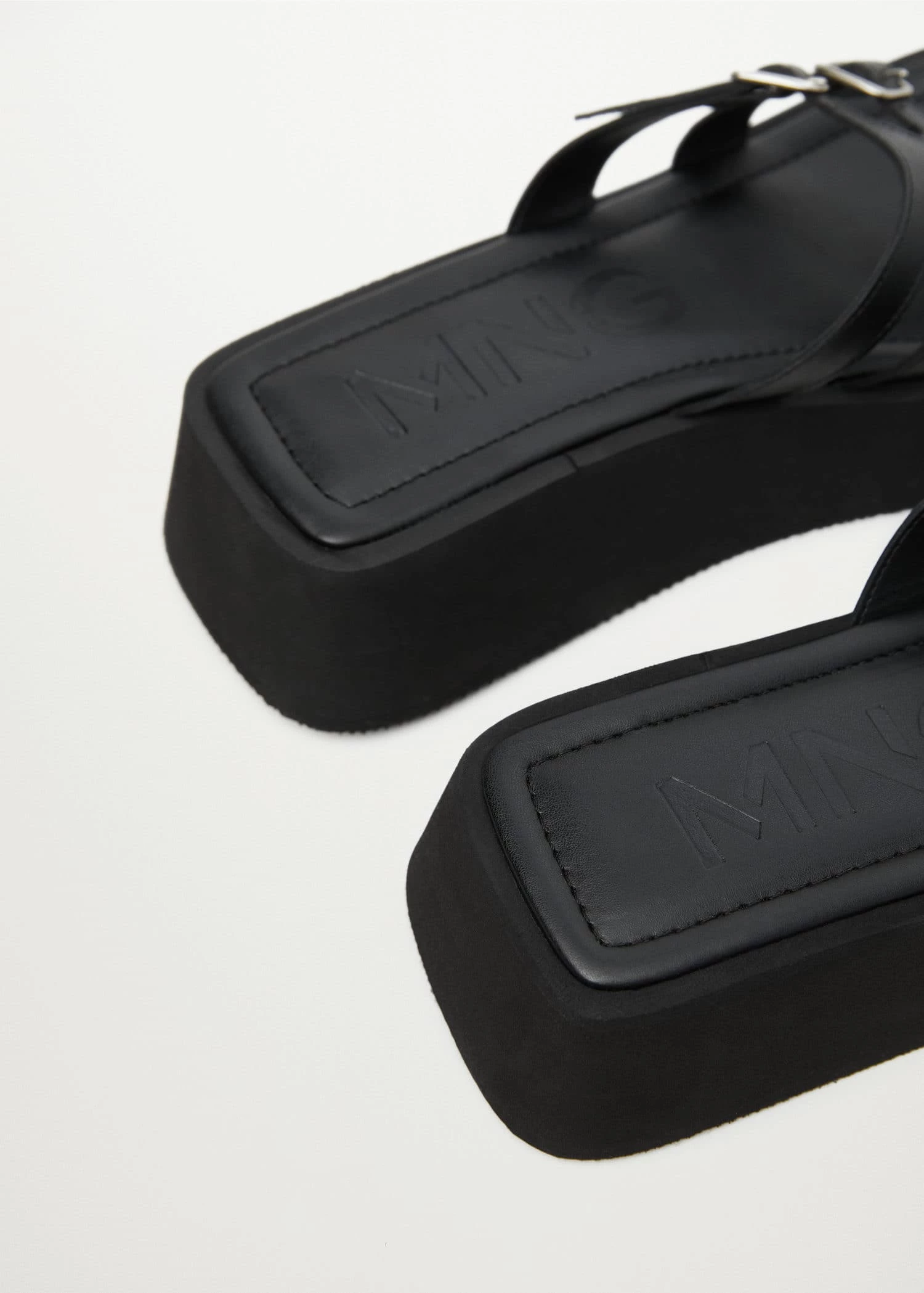 Platform Leather Sandals Black 8 Platform Leather Sandals Black - Image 6