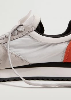 Lace-up Leather Sneakers Grey -Mango Shoes Sales unnamed file 1051