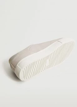 Lace-up Leather Sneakers Light Heather Grey -Mango Shoes Sales unnamed file 1078