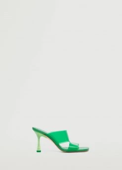 See-through Heel Sandals Yellow