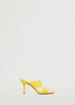 See-through Heel Sandals Yellow -Mango Shoes Sales unnamed file 1087
