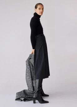 High Heel Leather Boot Black -Mango Shoes Sales unnamed file 1112