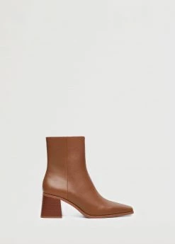 Heel Leather Ankle Boot Sand -Mango Shoes Sales unnamed file 1122
