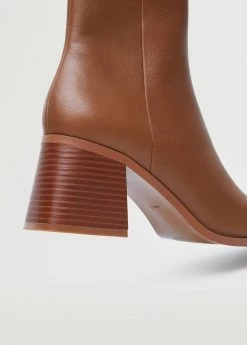 Heel Leather Ankle Boot Sand -Mango Shoes Sales unnamed file 1124