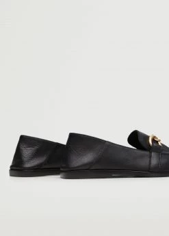 Leather Loafers With Chain Black -Mango Shoes Sales unnamed file 1156