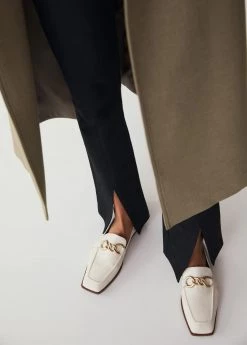 Leather Loafers With Chain Black -Mango Shoes Sales unnamed file 1167