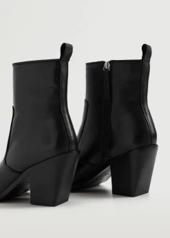 Heel Leather Ankle Boot Medium Brown -Mango Shoes Sales unnamed file 1186