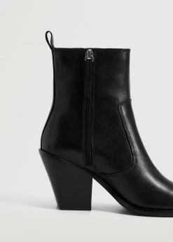 Heel Leather Ankle Boot Medium Brown -Mango Shoes Sales unnamed file 1187