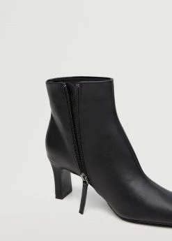 Pointed Heel Ankle Boot Black -Mango Shoes Sales unnamed file 1208