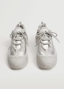 Lace-up Mixed Sneakers Black -Mango Shoes Sales unnamed file 1222