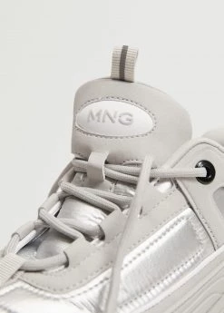 Lace-up Mixed Sneakers Black -Mango Shoes Sales unnamed file 1223