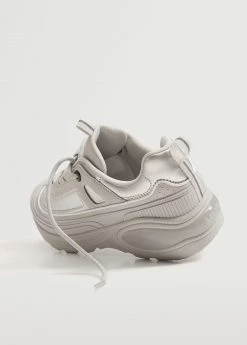 Lace-up Mixed Sneakers Black -Mango Shoes Sales unnamed file 1224