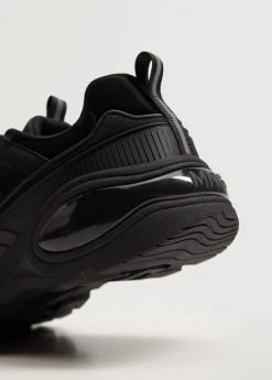 Lace-up Mixed Sneakers Black -Mango Shoes Sales unnamed file 1230