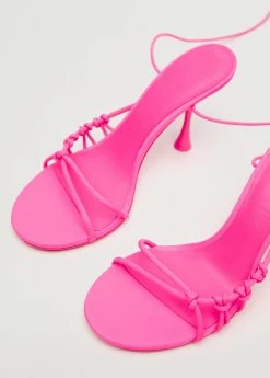 Heel Strips Sandals Neon Pink -Mango Shoes Sales unnamed file 124
