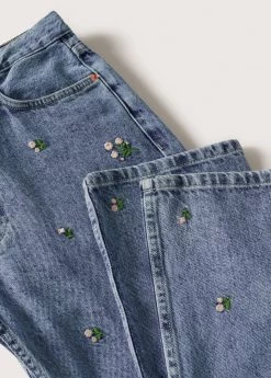 Mango Floral Embroidery Jeans Medium Blue -Mango Shoes Sales unnamed file 1241