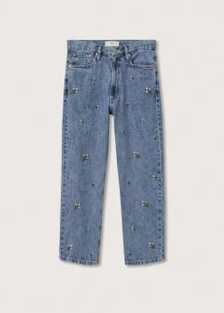 Mango Floral Embroidery Jeans Medium Blue -Mango Shoes Sales unnamed file 1243