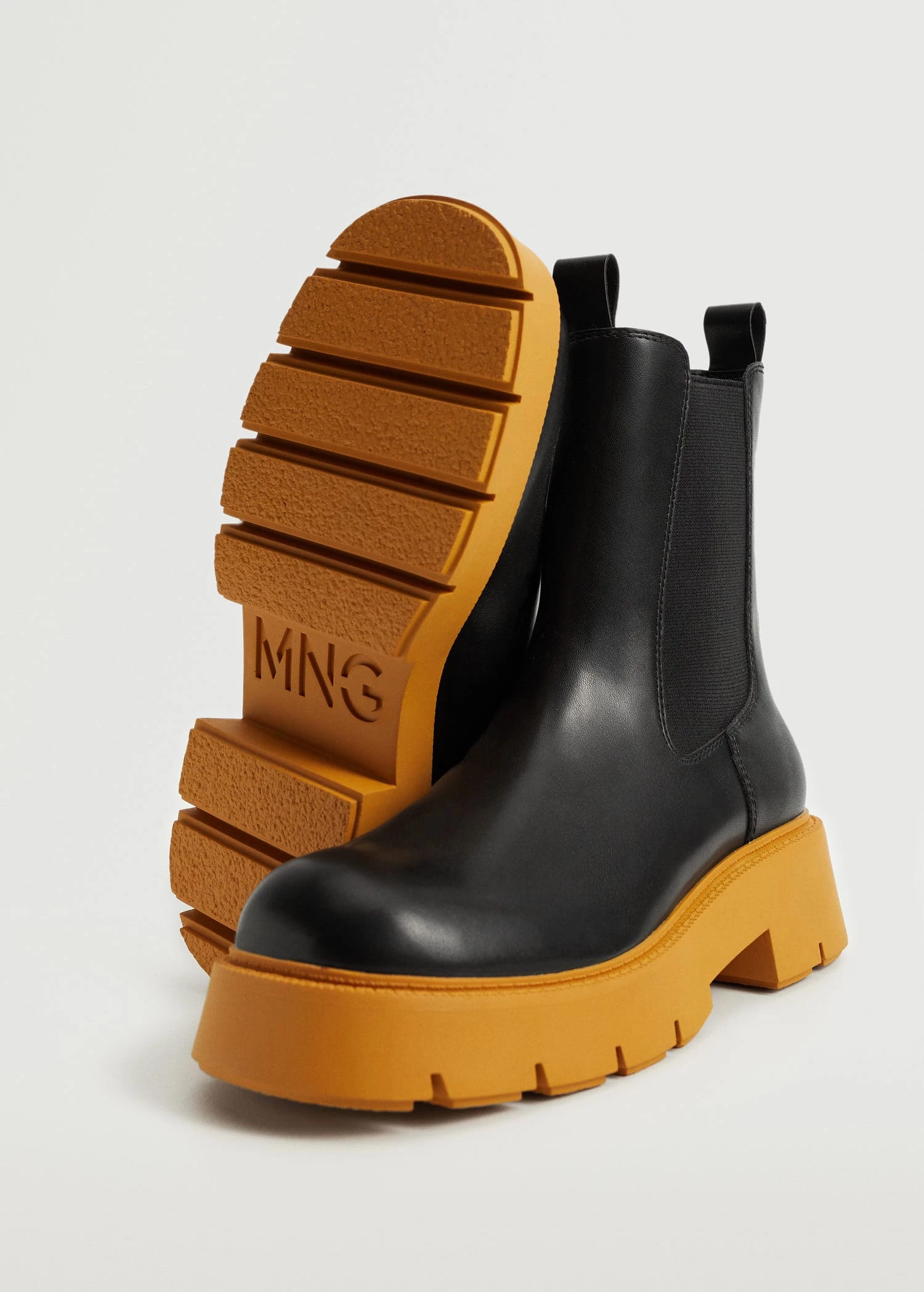 Contrast-sole Ankle Boots Black 8 Contrast-sole Ankle Boots Black - Image 6