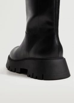 High Boots With Track Sole Black -Mango Shoes Sales unnamed file 1255