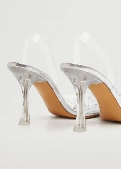 Shiny High-heeled Shoes Silver -Mango Shoes Sales unnamed file 130