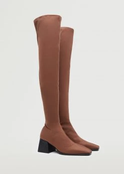 High Heel Boots Brown -Mango Shoes Sales unnamed file 1308