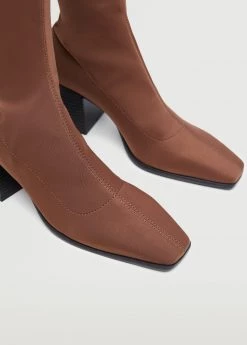 High Heel Boots Brown -Mango Shoes Sales unnamed file 1309