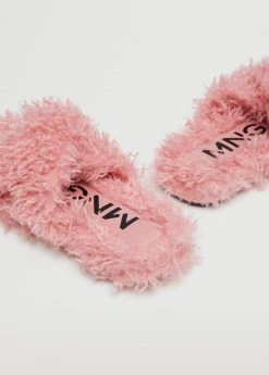 Criss-cross Fur Sandals Pink -Mango Shoes Sales unnamed file 1326
