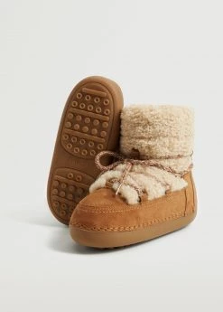 Shearling-lined Ankle Boots Tobacco Brown -Mango Shoes Sales unnamed file 1345