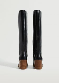 Heel Leather Boot Black 13 Heel Leather Boot Black -Mango Shoes Sales unnamed file 1350