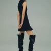 High Heel Leather Boot Black -Mango Shoes Sales unnamed file 1361