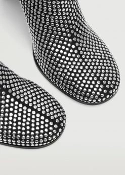 Shiny Heeled Boots Brown -Mango Shoes Sales unnamed file 1371