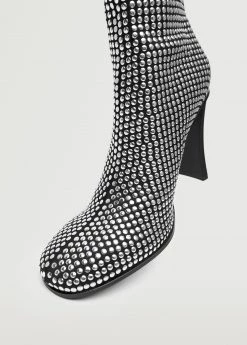 Shiny Heeled Boots Brown -Mango Shoes Sales unnamed file 1372