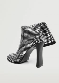 Shiny Heeled Boots Brown -Mango Shoes Sales unnamed file 1373