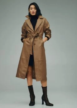 Shiny Heeled Boots Brown -Mango Shoes Sales unnamed file 1375