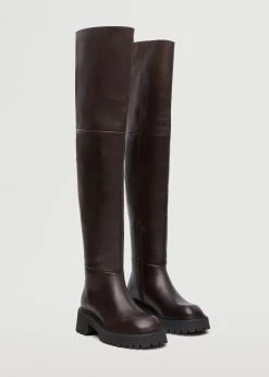Leather Boots With Track Sole Chocolate 11 Leather Boots With Track Sole Chocolate -Mango Shoes Sales unnamed file 1384
