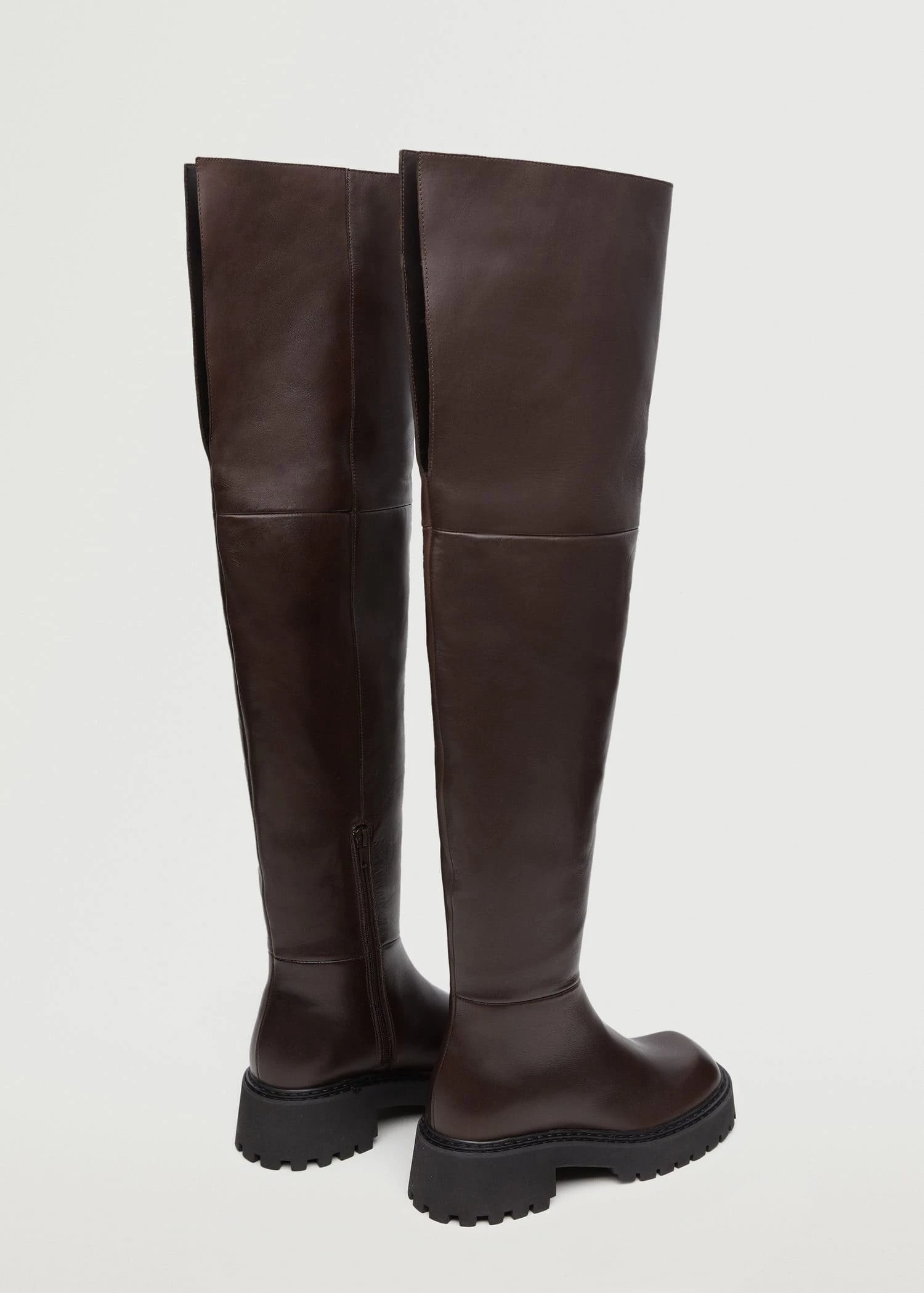 Leather Boots With Track Sole Chocolate 7 Leather Boots With Track Sole Chocolate - Image 5