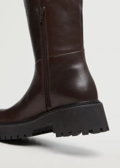 Leather Boots With Track Sole Chocolate 15 Leather Boots With Track Sole Chocolate -Mango Shoes Sales unnamed file 1388