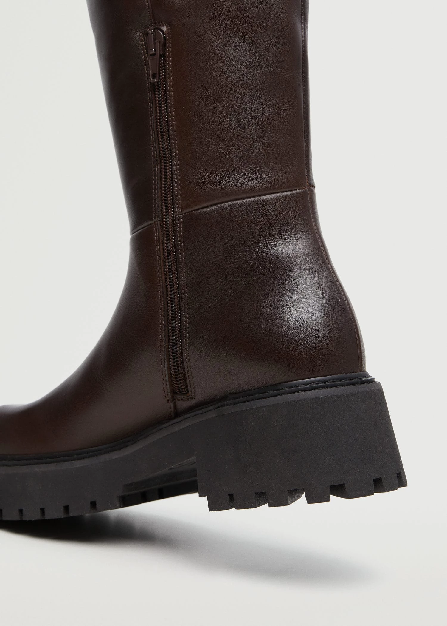 Leather Boots With Track Sole Chocolate 9 Leather Boots With Track Sole Chocolate - Image 7