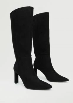 Heel Leather Boot Black -Mango Shoes Sales unnamed file 1391