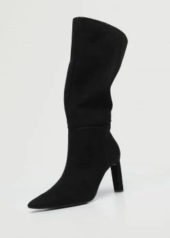 Heel Leather Boot Black -Mango Shoes Sales unnamed file 1392