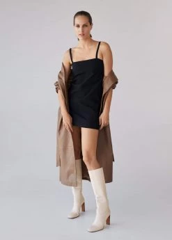 Leather Boots With Tall Leg Black -Mango Shoes Sales unnamed file 1416