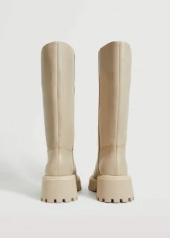 Leather Boots With Tall Leg Off White -Mango Shoes Sales unnamed file 1494