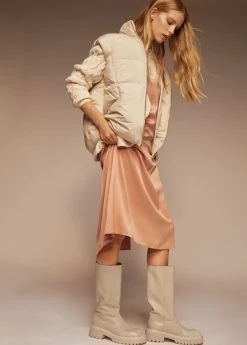 Leather Boots With Tall Leg Off White -Mango Shoes Sales unnamed file 1499