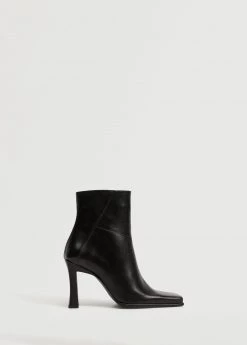 Squared Toe Leather Ankle Boots Black 18 Squared Toe Leather Ankle Boots Black -Mango Shoes Sales unnamed file 1509