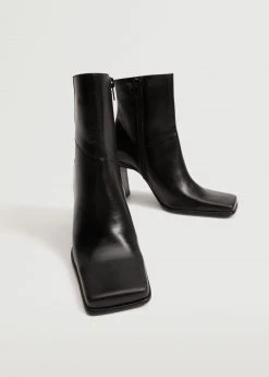Squared Toe Leather Ankle Boots Black 19 Squared Toe Leather Ankle Boots Black -Mango Shoes Sales unnamed file 1510