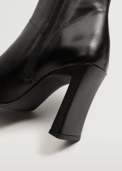 Squared Toe Leather Ankle Boots Black 21 Squared Toe Leather Ankle Boots Black -Mango Shoes Sales unnamed file 1512