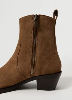 Squared Toe Leather Ankle Boots Black -Mango Shoes Sales unnamed file 1527