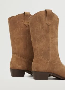 Mango Teen Cowboy Leather Boots Sand -Mango Shoes Sales unnamed file 1577