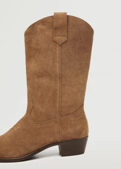 Mango Teen Cowboy Leather Boots Sand -Mango Shoes Sales unnamed file 1578