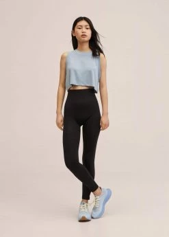 Mango Teen Lace-up Mixed Sneakers Sky Blue